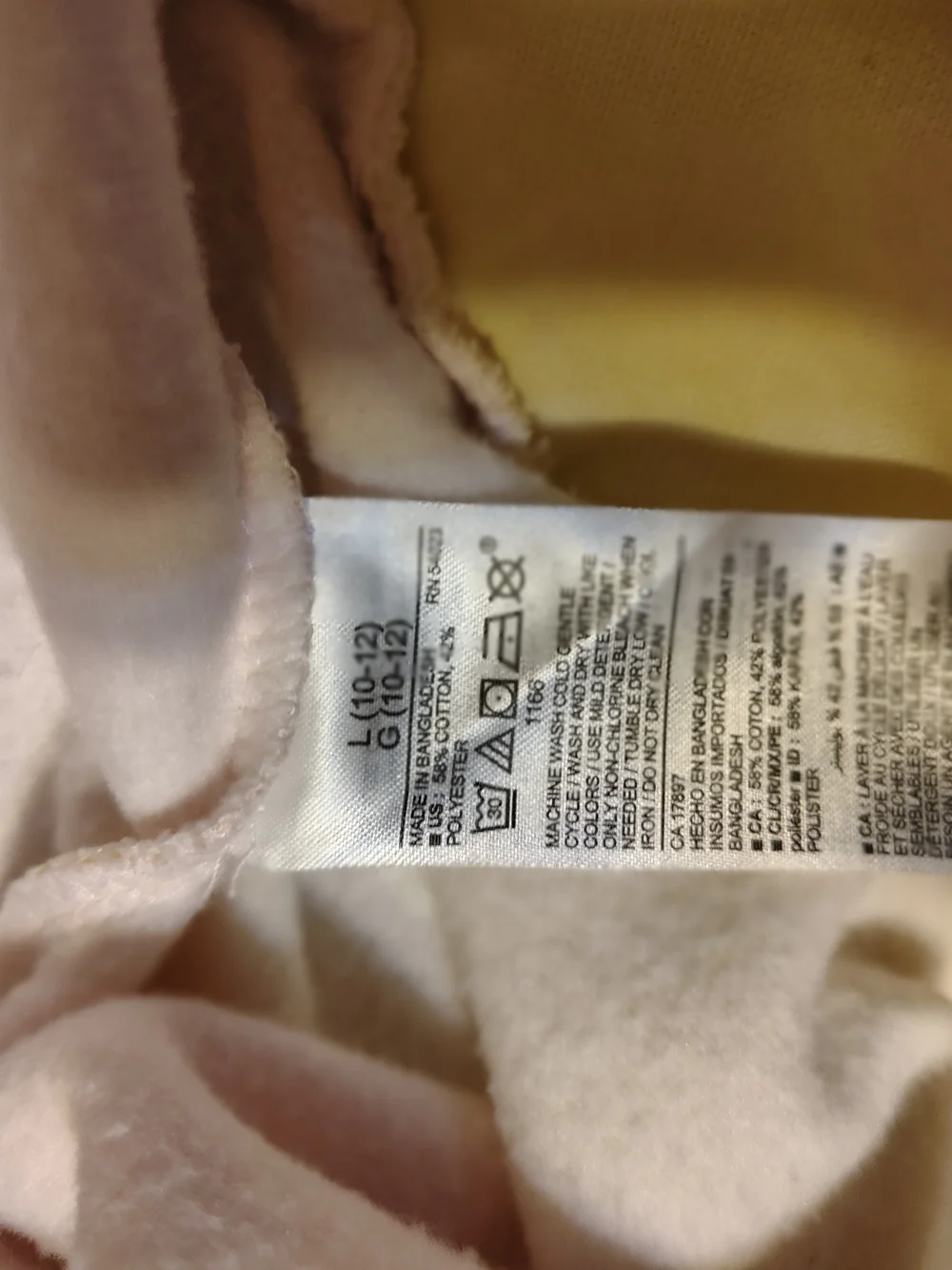 Old Navy Girls Tie-Dye Hoodie in Peach, Yellow & White Size10-12